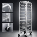 Thumbnail image #3 for Channel Manufacturing 521AP All-Welded Aluminum Platter Rack, End Load, 10-Capacity for 18-Inch Platters, 6-Inch Centers