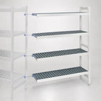 Thumbnail image #3 for Fermod Fermostock 4R68B83-E Modular Polymer Shelving Add-On Unit, 4-Tier, Gray, 68"W x 18"D x 83"H