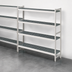 Thumbnail image #3 for Fermostock 4-Tier Perforated Polymer Shelving Expansion Unit, 42W x 18D x 71H