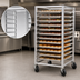 Thumbnail image #3 for Mobile Full-Height Open-Sided End-Loading Pan Rack for 16 Full-Size 18 x 26 Pans
