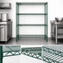 Thumbnail image #3 for Redipak 4-Tier Stationary Wire Shelving Unit, 36 x 18 x 74 Inches, Green Epoxy Finish