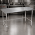 Thumbnail image #3 for John Boos Stallion 120-Inch x 30-Inch Stainless Steel Flat-Top Work Table with Safety Edge