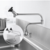 Thumbnail image #3 for Fisher Backsplash-Mount Single-Hole Pre-Rinse Faucet with 12-Inch Control Swing Spout and 12-Inch Double-Jointed Assembly