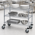 Thumbnail image #3 for Quantum 48-Inch x 18-Inch 3-Shelf Chrome-Plated Wire Utility Bus Cart