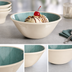 Thumbnail image #4 for Grove 27 oz Aqua Melamine Ice Cream Bowl, 7 Inch Diameter