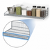 Thumbnail image #3 for Wall-Mounted Store Grid Shelf with Retaining Front Edge, 48 x 18 x 7-1/2 Inches, Gray Epoxy Finish