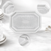 Thumbnail image #3 for Winco 20 x 14 Inch Octagonal Chrome Plated Serving Tray with Gadroon Edge