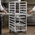 Thumbnail image #3 for FWE Mobile Oval Tray Rack for 18 x 26 Trays, 12 x 20 Pans, and Oval Trays