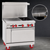 Thumbnail image #3 for American Range 36-Inch Gas Restaurant Range with 24-Inch Left Griddle, 2 Open Burners, Storage Base, and Back Riser