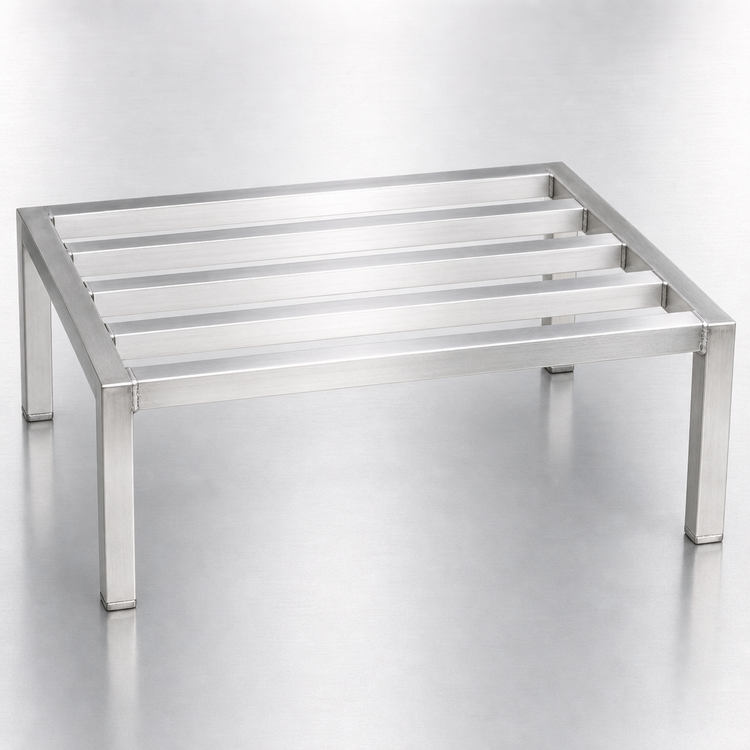 Product image #3 for New Age Heavy-Duty 60"W x 20"D x 8"H All-Welded Aluminum Dunnage Rack, 1,500 lb Capacity
