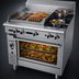 Thumbnail image #3 for Garland Cuisine Series 36-Inch Heavy Duty Gas Combination Top Range with 2 Open Burners, 24-Inch Thermostatic Griddle and Convection Oven