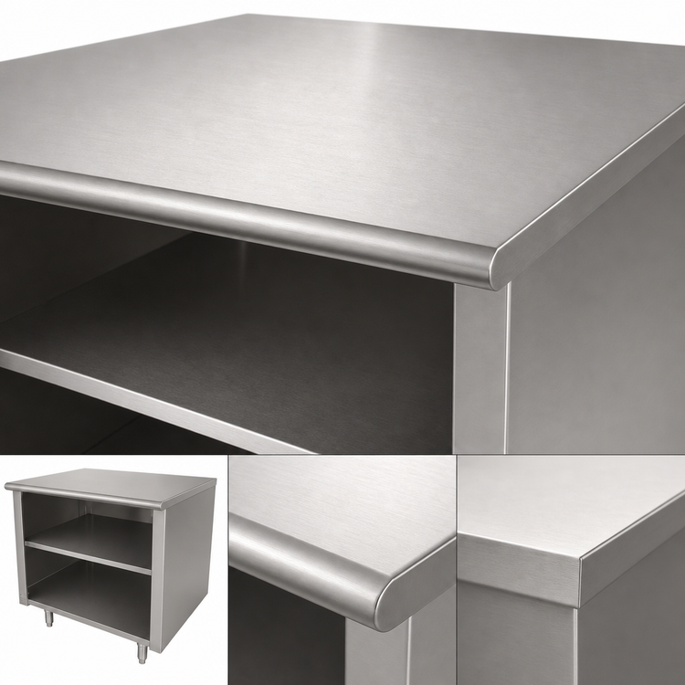 Product image #3 for Advance Tabco Special Value 48" W x 24" D Flat Top Open Base Work Table with Mid-Shelf