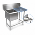 Thumbnail image #3 for John Boos Pro-Bowl 1-Compartment Stainless Steel Sink with Right Drainboard and 10-Inch Backsplash