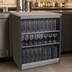 Thumbnail image #3 for Glastender Open Front Back Bar Glass Storage Cabinet with 3 Adjustable Stainless Steel Shelves, 30 Inch Wide