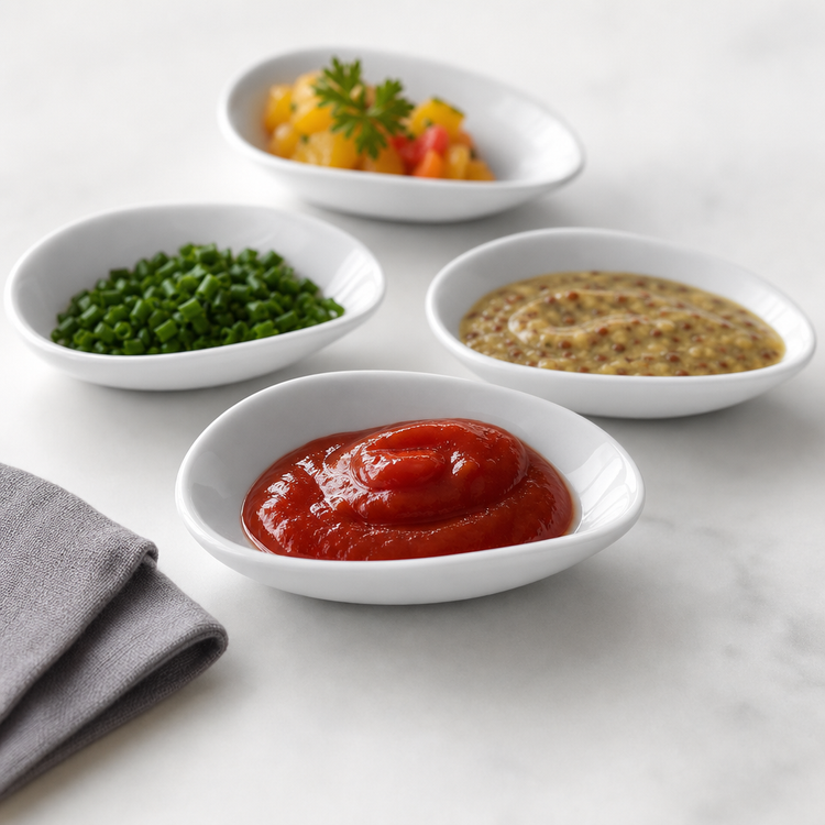 Product image #3 for American Metalcraft 2 oz Angled Mini Melamine Bowl, White