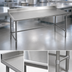Thumbnail image #3 for Eagle Spec-Master Marine Series Stainless Steel Work Table with 4-1/2 Inch Backsplash, 144 x 30 Inches