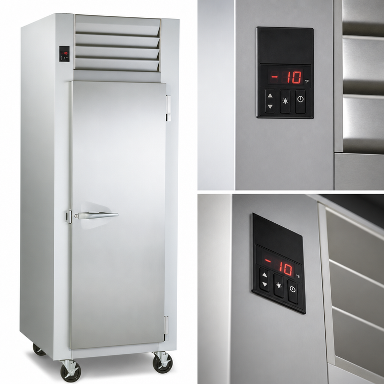 Product image #3 for Traulsen Dealer's Choice G12011 1-Section Reach-In Freezer with Full-Height Solid Left-Hinged Door