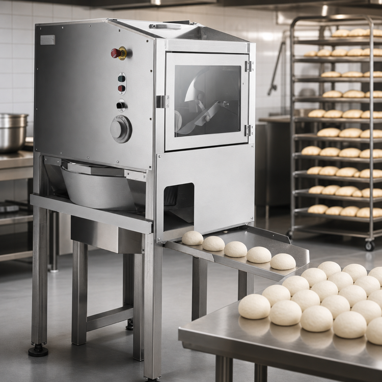 Product image #4 for BakeryXpress DXP-DD005 Automatic Floor Dough Divider/Rounder Combo with 46 Qt Hopper