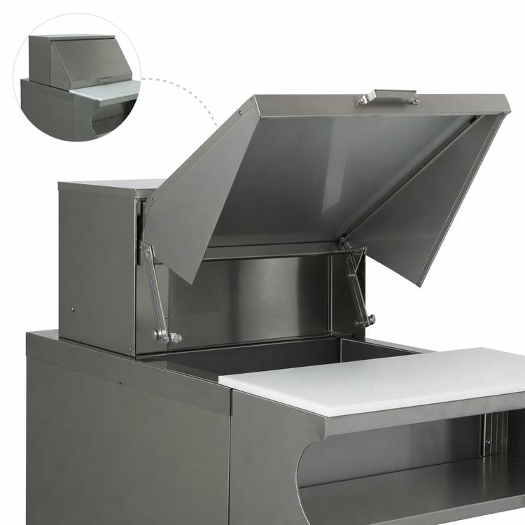 Product image #3 for Advance Tabco RC-1 Flip-Up Hinged Stainless Steel Cover for 1-Well Hot Food Tables