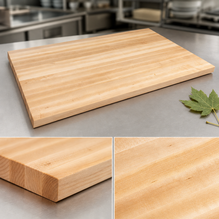 Product image #3 for John Boos Boos Block 48 x 36 x 1-1/2 In. Edge Grain Maple Kitchen Countertop, Varnique Finish