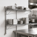 Thumbnail image #3 for Wall-Mount Cantilever Double-Shelf Wire Shelving Unit with 48 x 12 Inch Shelves