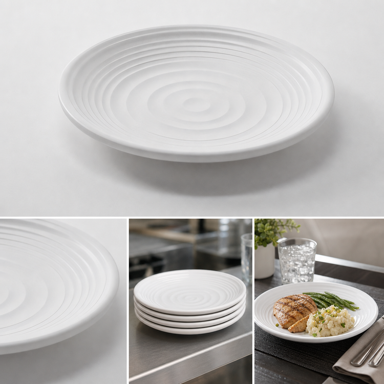 Product image #4 for American Metalcraft Marra Collection Cloud Melamine Plate, 8-3/4-Inch Round