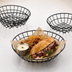 Thumbnail image #3 for American Metalcraft 8-Inch Round Black Wire Serving Basket