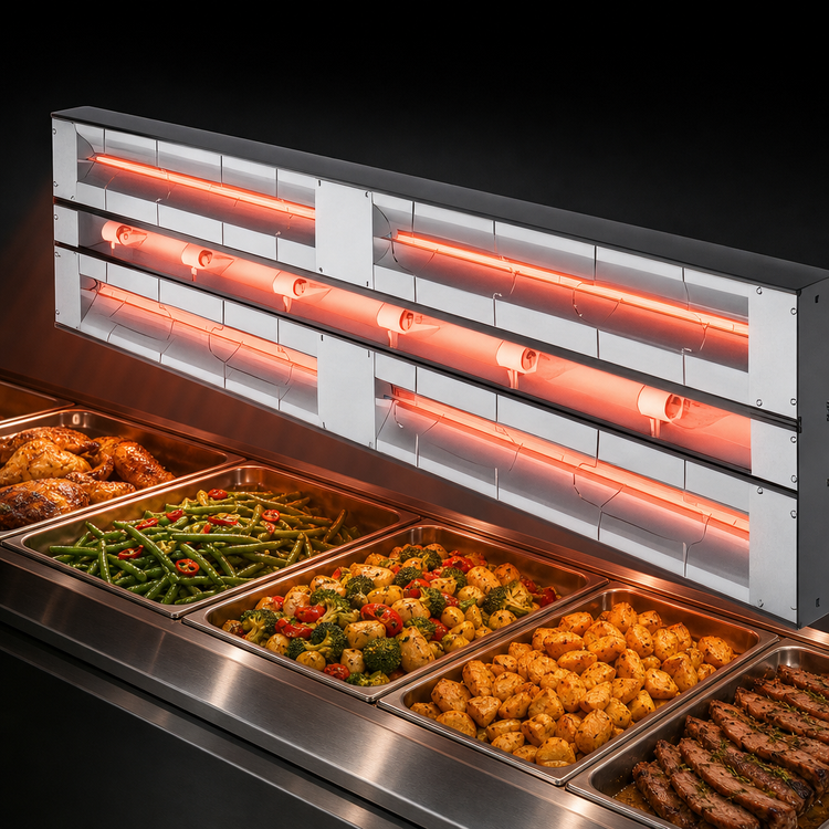 Product image #3 for Hatco Glo-Ray 108-Inch Lighted Dual Infrared Strip Heater