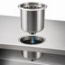 Thumbnail image #3 for Krowne Drop-In Stainless Steel Dipper Well with Overflow Insert, Fits 6-1/2-Inch Hole, 1/2-Inch NPS Inlet