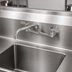 Thumbnail image #3 for Omcan USA Splash-Mounted Faucet with 10-Inch Standard Swivel Spout, 8-Inch Centers