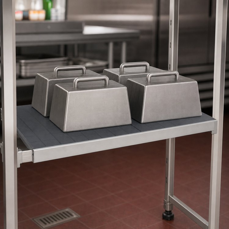 Product image #3 for Fermostock 47"W x 22"D Horizontal Polymer Shelf with Removable Solid Inserts