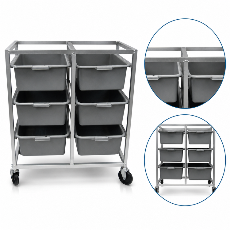 Product image #4 for Channel Manufacturing BBC-6 Aluminum Double-Section Bus Box Cart