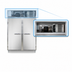 Thumbnail image #3 for Continental Refrigerator Designer Line D2FENSA 52 Cu. Ft. Two-Section Wide Reach-In Freezer