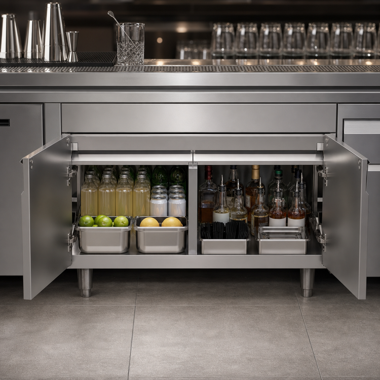 Product image #3 for Glastender Underbar Add-On Cabinet Base with 2 Hinged Doors, 40 Inch Wide