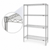 Thumbnail image #3 for Eagle Group Stationary 4-Tier Starter Wire Shelving Unit, 36W x 24D x 63H, Stainless Steel Finish