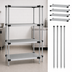 Thumbnail image #3 for Quantum Solid Stainless Steel Shelving Starter Kit, 30 x 18 x 86 Inches, 4-Shelf, 600-800 lb. Capacity