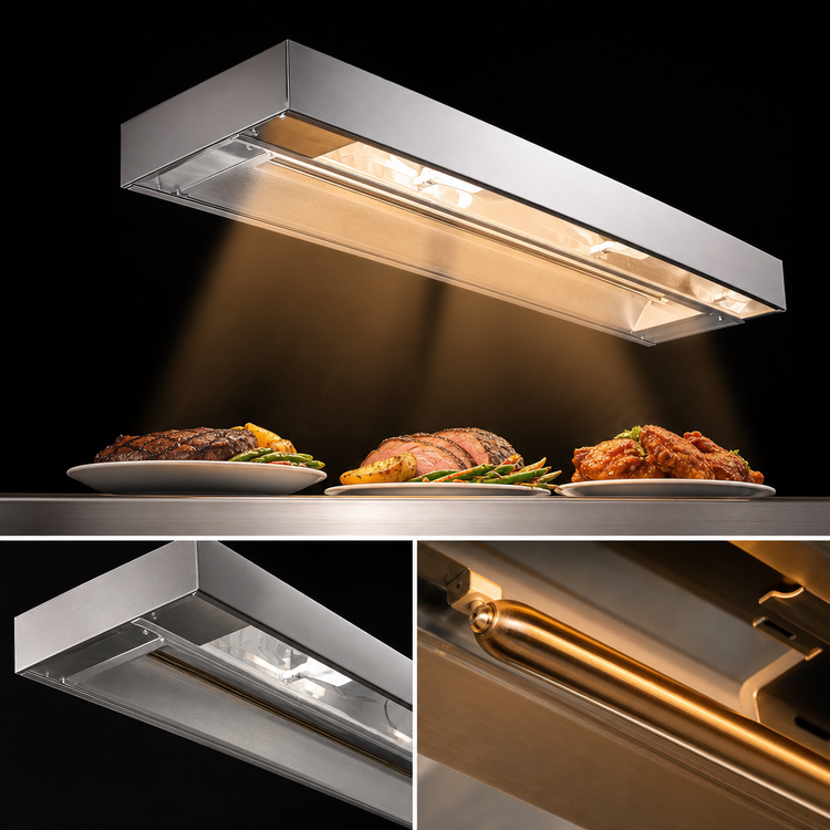 Product image #3 for RedHots 48-Inch Single Lighted Rod-Type Strip Heat Lamp with Remote, High Watt, 120V