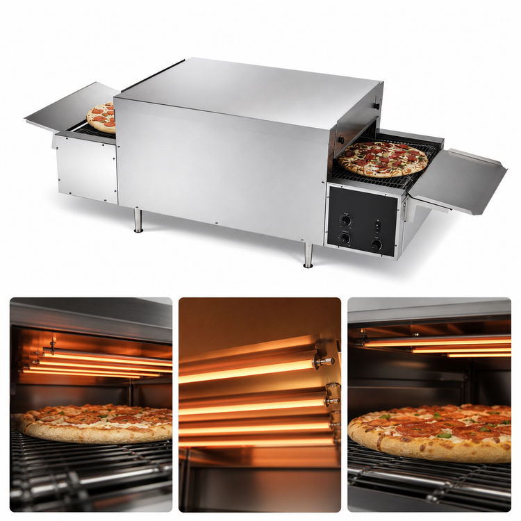 Product image #3 for Vollrath Countertop Conveyor Pizza Oven, 68-Inch Wide, Single-Deck, 240V, Manual Thermostatic Controls