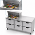 Thumbnail image #4 for Beverage-Air SPED72HC-12M-6 72-Inch Mega Top Sandwich Prep Table with 6 Drawers
