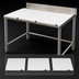 Thumbnail image #3 for Eagle Group 96-Inch Poly Top Boning Table with Open Stainless Steel Base and 4-Inch Backsplash