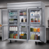 Thumbnail image #3 for Beverage-Air Horizon Series Three-Section Reach-In Refrigerator, 71.52 Cu. Ft., Half Solid Hinged Doors, Top-Mounted Self-Contained Refrigeration