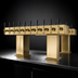 Thumbnail image #3 for Back-to-Back Bridge Tee Extra High Countertop Glycol-Cooled Draft Beer Tower, Brass Finish, 20 Faucets