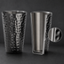 Thumbnail image #3 for American Metalcraft 16 oz Hammered Double Wall Stainless Steel Tumbler, Black Mirror Finish