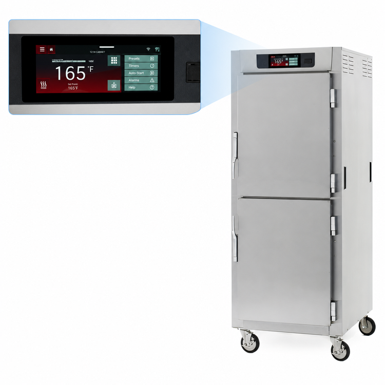 Product image #3 for Metro C5 8 Series Full Height Mobile Controlled Temperature Heated Holding Cabinet with Solid Dutch Doors