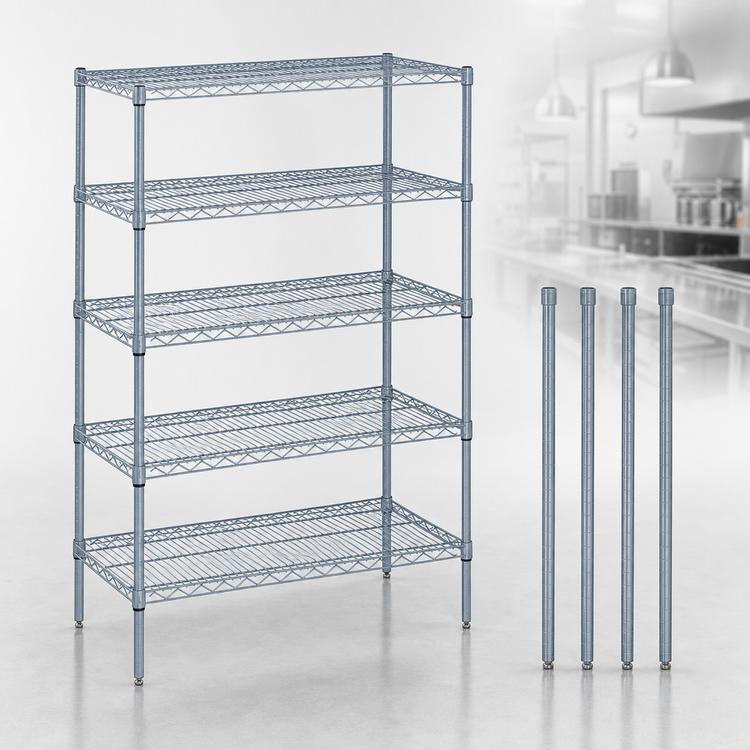 Product image #3 for Quantum 5-Shelf Stationary Wire Shelving Starter Kit