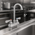 Thumbnail image #3 for John Boos Heavy Duty Low-Lead Deck-Mount Manual Faucet with 5-Inch Gooseneck Spout, 4-Inch Centers