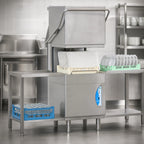 Thumbnail image #3 for Eurodib USA Lamber L25EKS1PH High-Temp Door-Type Pass-Through Dishwasher, Universal, Built-In Booster, 60 Racks/Hour, Gravity Drain