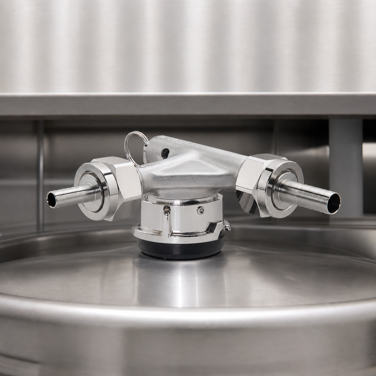 Product image #3 for Krowne Mastertap Low Profile Stainless Steel Domestic D-System Keg Coupler