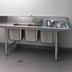 Thumbnail image #3 for Eagle Group 414 Series Coved Corner Three-Compartment Sink with Right 24-Inch Drainboard, 86-3/4-Inch Wide