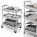 Thumbnail image #3 for Metro Deep Ledge 3-Tier Polymer Utility Bus Cart with Open Base, Gray